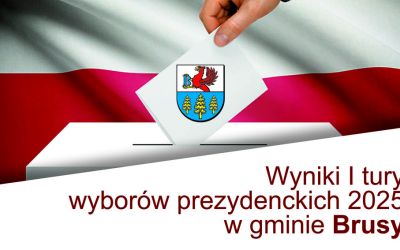 WYNIKI I TURY WYBORÓW PREZYDENCKICH 2025 W GMINIE BRUSY