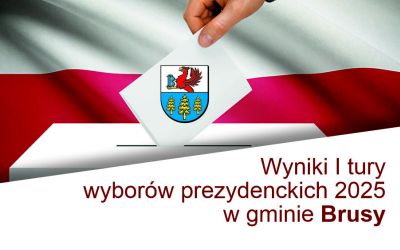 WYNIKI I TURY WYBORÓW PREZYDENCKICH 2025 W GMINIE BRUSY