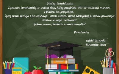 ÓSMOKLASIŚCI POWODZENIA!