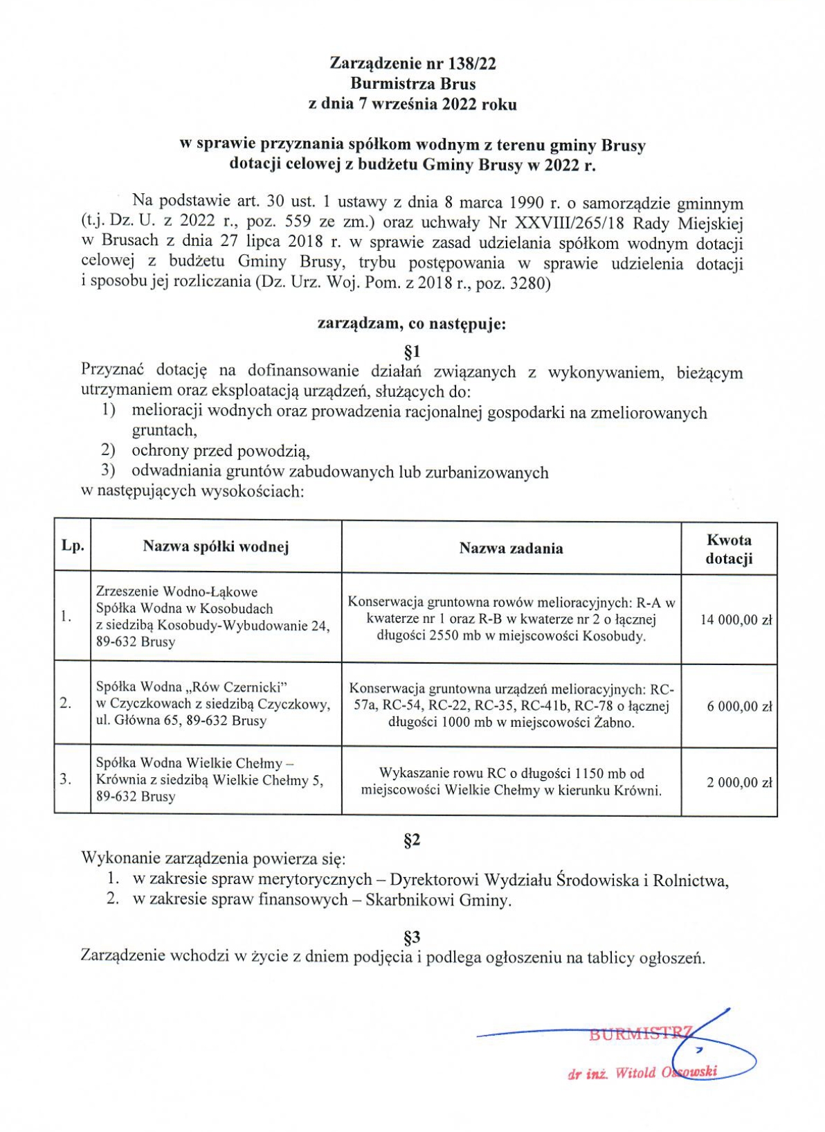 07.09.2022_zarządzenie_Burmistrza_Brus_spółki_wodne.jpg