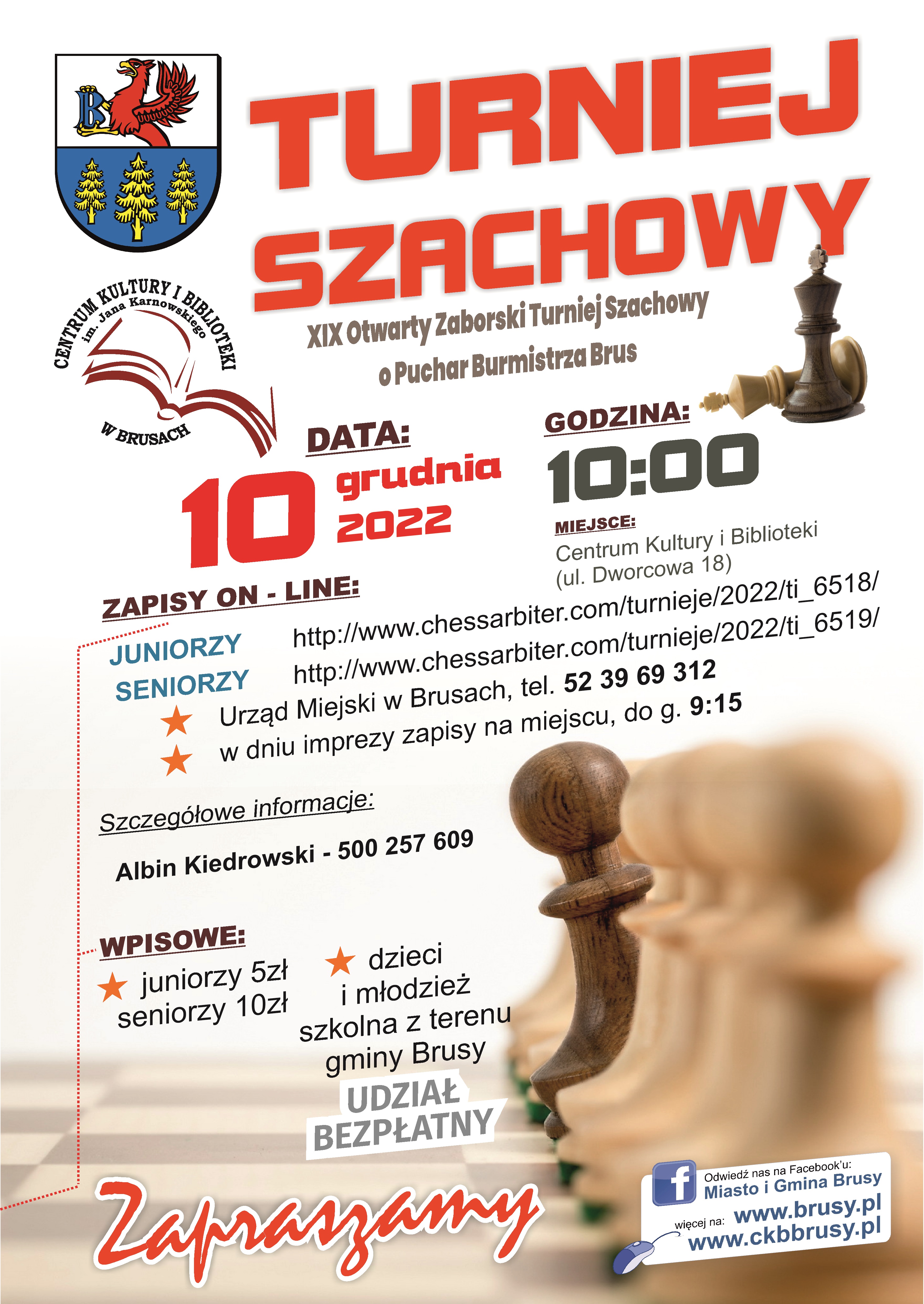 plakat turniej szachowy 2022