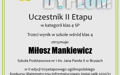 SP BRUSY NR 1: Laureaci konkursu InstaLogik 2020/2021
