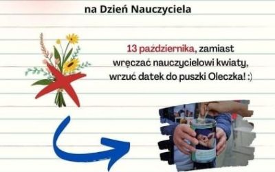 Szkoła Podstawowa im. TOW ,,Gryf Pomorski'' w Lubni dołącza do akcji dla Oleczka #5zamiastkwiateczka