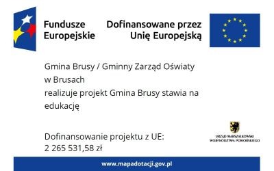 GMINA BRUSY STAWIA NA EDUKACJĘ