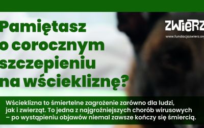 WŚCIEKLIZNA - ŚMIERTELNE ZAGROŻENIE DLA LUDZI I ZWIERZĄT