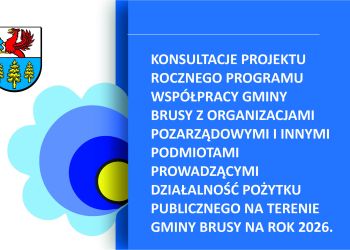 KONSULTACJE PROJEKTU ROCZNEGO PROGRAMU WSPÓŁPRACY GMINY BRUSY Z ORGANIZACJAMI POZARZĄDOWYMI I INNYMI PODMIOTAMI PROWADZĄCYMI DZIAŁALNOŚĆ POŻYTKU PUBLICZNEGO NA TERENIE GMINY BRUSY NA ROK 2026 (2)